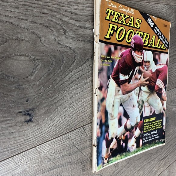 1968 Dave Campbell's Texas Football Magazine Annual Ex Texas A&M Edd Hargett - Picture 7 of 8